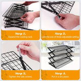 Load image into Gallery viewer, Collapsible Cooling Rack, Metal Wire Baking Tray, Stackable Drying Rack with Adjustable Four-Position Design, Suitable for Grilling While Camping, Ideal for Baking And Cooling And Cakes