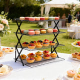 Load image into Gallery viewer, Collapsible Cooling Rack, Metal Wire Baking Tray, Stackable Drying Rack with Adjustable Four-Position Design, Suitable for Grilling While Camping, Ideal for Baking And Cooling And Cakes