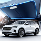 Load image into Gallery viewer, Portable Car Sunshade Protective Curtains, High-Quality Fabric, Easy to Fold And Store, Flexible Sun Visors, Car Front Windshield Sunshade Covers, Fashionable Car Accessories, Sleek Design