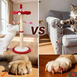 Load image into Gallery viewer, Large 39” Tall Carousel Cat Tree • Multi-Level Cat Scratching Post • Rotating Top &amp; Hanging Toys • Suitable for Indoor Cats, Adult Cats, Kittens • Space-Saving Vertical Climbing Tower for Modern Decor • Cat Furniture