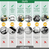 Load image into Gallery viewer, 2 Tier Dish Drying Rack for Kitchen Counter, Dish Drainers for Kitchen Counter with Drainboard, Metal Kitchen Dish Rack with Drain, Kitchen Drying Rack Two Tier, Black Dish Racks