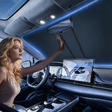 Load image into Gallery viewer, Portable Car Sunshade Protective Curtains, High-Quality Fabric, Easy to Fold And Store, Flexible Sun Visors, Car Front Windshield Sunshade Covers, Fashionable Car Accessories, Sleek Design