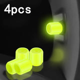 Load image into Gallery viewer, 4pcs 6 Colors Luminous Tire Valve Caps Car Motorcycle Glowing Valve Cover Tire Valve Caps Car Accessories Auto Accessoires