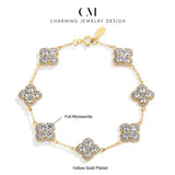Load image into Gallery viewer, CHARMING Sparkling S925 Silver Top Quality Round Cut Moissanite Diamond Bracelet For Women Engagement Wedding Party Jewelry Gift