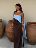 Load image into Gallery viewer, Chic Multicolored Pleated Women Maxi Dress Elegant Spaghetti Strap Ruffle Tiered Flowy Vestidos 2026 Summer Lady Vacation Outfit