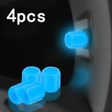 Load image into Gallery viewer, 4pcs 6 Colors Luminous Tire Valve Caps Car Motorcycle Glowing Valve Cover Tire Valve Caps Car Accessories Auto Accessoires