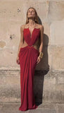 Load image into Gallery viewer, Sexy Women's Backless Dress Halter Sleeveless Waist Hollow Out Solid Female Dresses 2026 Summer Vacation Beach Fashion Lady Robe