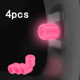 Load image into Gallery viewer, 4pcs 6 Colors Luminous Tire Valve Caps Car Motorcycle Glowing Valve Cover Tire Valve Caps Car Accessories Auto Accessoires
