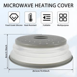 Load image into Gallery viewer, Microwave Splash Cover High Temperature Resistant Microwave Guard Lid Transparent Food Heating Cover with Steam Vent and Handle