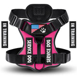 Load image into Gallery viewer, Oxford Working Dog Harness Reflective Medium Large Dog Vest Harness with 5 PCS Patches WD Harness Pet Dog Accessories