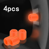 Load image into Gallery viewer, 4pcs 6 Colors Luminous Tire Valve Caps Car Motorcycle Glowing Valve Cover Tire Valve Caps Car Accessories Auto Accessoires