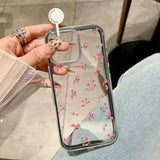 Load image into Gallery viewer, 2 in 1 Candy Color Phone Case For iPhone 11 16 17 Pro Max 13 15 14 12 17 Air 17promax Soft TPU Transparent Flower Funda Cover