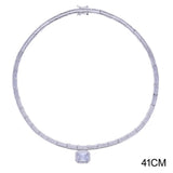 Load image into Gallery viewer, High Quality Geometric 5A CZ Tennis Chain Luxury Long Y Lariat Necklace For Women Fashion Rectangle Charm Choker Jewelry 2026