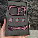 Load image into Gallery viewer, Irregular Metal Bumper Phone Case For IPhone 18 17 16 15 14 13 12 Pro Max Plus Lens Film Protect Bare Aluminum Shockproof Cover