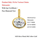Load image into Gallery viewer, 2/3/4CT Oval Cut D-Color VVS1 Solitaire Moissanite Pendant Necklace 1.5mm Solid Choker S925 Sterling Silver GRA Certified Pass Diamond Tester Luxury Fine Jewelry Wedding Party Anniversary Daily Gift For Women