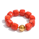 Load image into Gallery viewer, Yhpup Hot Style Handmade Jewelry Acrylic Resin Beads Chain Necklace Bracelet Stainless Steel Spring Summer Statement Accessories