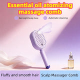Load image into Gallery viewer, Spray Massage Comb Cat Comb Rechargeable Hair Brush Smooth Shiny Anti-Tangle Essential Oil Misting Hair Brush Reduce Frizz
