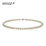 Load image into Gallery viewer, HOOZZ.P Natural Freshwater Pearl Necklace Fine Jewelry For Women Silver 925 Jewelry 2022 Elegant Gift White 6-7mm AA Quality