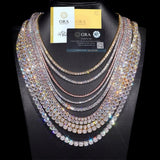 Load image into Gallery viewer, D VVS1 Moissanite Tennis Bracelet Original s925 Sterling Silver Plated 18k White Gold with GRA Necklace for Women Man