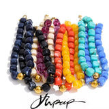 Load image into Gallery viewer, Yhpup Hot Style Handmade Jewelry Acrylic Resin Beads Chain Necklace Bracelet Stainless Steel Spring Summer Statement Accessories