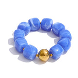 Load image into Gallery viewer, Yhpup Hot Style Handmade Jewelry Acrylic Resin Beads Chain Necklace Bracelet Stainless Steel Spring Summer Statement Accessories