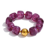 Load image into Gallery viewer, Yhpup Hot Style Handmade Jewelry Acrylic Resin Beads Chain Necklace Bracelet Stainless Steel Spring Summer Statement Accessories