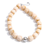 Load image into Gallery viewer, Yhpup Hot Style Handmade Jewelry Acrylic Resin Beads Chain Necklace Bracelet Stainless Steel Spring Summer Statement Accessories