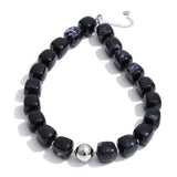 Load image into Gallery viewer, Yhpup Hot Style Handmade Jewelry Acrylic Resin Beads Chain Necklace Bracelet Stainless Steel Spring Summer Statement Accessories