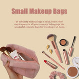 Load image into Gallery viewer, Soft Plush Quilted Cosmetic Bag Portable Zipper Makeup Organizer Cute Travel Toiletry Pouch for Women Girls