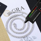 Load image into Gallery viewer, New D VVS1 925 Sterling Silver Moissanite Tennis Necklace Original with GRA Bracelets for Women Man Sparkling Party Jewelry