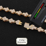 Load image into Gallery viewer, Nuoya Brass/925 VVS1 Moissanite Tennis Necklace Hip Hop Full Paved Diamond Cross Bracelet Unisex