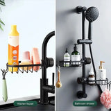 Load image into Gallery viewer, Bathroom Faucet Storage Rack Shower Soap Holder Bathroom Organization Shower Shelves Bathroom Accessories