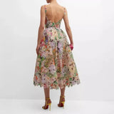 Load image into Gallery viewer, Australia Z Brand 2026 New Sexy Suspender Colorful Embroidered Lace Long Skirt Dress