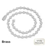 Load image into Gallery viewer, Nuoya Brass/925 VVS1 Moissanite Tennis Necklace Hip Hop Full Paved Diamond Cross Bracelet Unisex