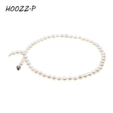 Load image into Gallery viewer, HOOZZ.P Natural Freshwater Pearl Necklace Fine Jewelry For Women Silver 925 Jewelry 2022 Elegant Gift White 6-7mm AA Quality