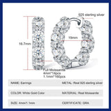 Load image into Gallery viewer, Real 925 Silver Moisanite Earrings D Color 4mm Moissanite Diamond Hoops Earrings for Women Sparking Wedding Fine Jewelry