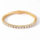 Load image into Gallery viewer, Wholesale Geometric Shiny Plain Micro Pave 5A Zirconia CZ Moon Shaped Chain Choker Necklace Gold Color Fashion Women Jewelry Set