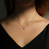 Load image into Gallery viewer, MODIAN Square &amp; Round Halo Moissanite 925 Sterling Silver Pendant Necklace D Color VVS1 Lab Diamond Necklace For Women Jewelry