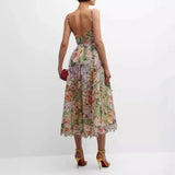 Load image into Gallery viewer, Australia Z Brand 2026 New Sexy Suspender Colorful Embroidered Lace Long Skirt Dress