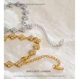 Load image into Gallery viewer, NiNice 316L Stainless Steel Bracelet Cubic Zirconia Exquisite Temperament Popular Fashion Simple Selection Jewelry Wholesale