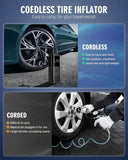 Load image into Gallery viewer, Portable Car Air Compressor 3X Faster 150PSI Cordless Tire Inflator Pump with Digital Gauge for Car Motorcycle Bike Air Pump