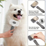 Load image into Gallery viewer, 2-in-1 Pet Grooming Brush - Massaging Deshedder with Easy Cleanup