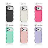 Load image into Gallery viewer, 6 Pcs Wavy Edge Solid Color Soft Touch Shockproof Phone Cases, Minimalist Stylish Protective Covers Compatible with iPhone 12,13,14,15,16,17 Pro Max/Plus/Air