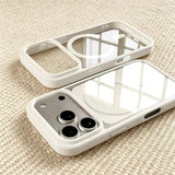 Load image into Gallery viewer, Fashion for Magsafe Wireless Charge Phone Case for IPhone 17 Air 16 15 14 Plus 13 12 Pro Max Transparent Acrylic Back Cover