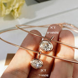 Load image into Gallery viewer, 2/3/4CT Oval Cut D-Color VVS1 Solitaire Moissanite Pendant Necklace 1.5mm Solid Choker S925 Sterling Silver GRA Certified Pass Diamond Tester Luxury Fine Jewelry Wedding Party Anniversary Daily Gift For Women