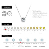 Load image into Gallery viewer, MODIAN Square &amp; Round Halo Moissanite 925 Sterling Silver Pendant Necklace D Color VVS1 Lab Diamond Necklace For Women Jewelry