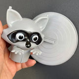 Load image into Gallery viewer, Cute Raccoon Toilet Paper Holder Playful Bathroom Decor With Trash Can Lid Cover Unique Gift Idea Funny Home Accessory
