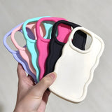 Load image into Gallery viewer, 6 Pcs Wavy Edge Solid Color Soft Touch Shockproof Phone Cases, Minimalist Stylish Protective Covers Compatible with iPhone 12,13,14,15,16,17 Pro Max/Plus/Air