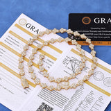 Load image into Gallery viewer, Nuoya Brass/925 VVS1 Moissanite Tennis Necklace Hip Hop Full Paved Diamond Cross Bracelet Unisex
