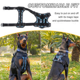 Load image into Gallery viewer, Oxford Working Dog Harness Reflective Medium Large Dog Vest Harness with 5 PCS Patches WD Harness Pet Dog Accessories